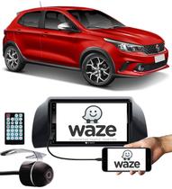 Multimídia Fiat Argo Bluetooth Espelhamento Android IOS + Moldura de Painel + Câmera Ré