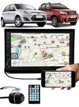 Multimídia Ford Fiesta Ecosport Espelhamento Bluetooth USB SD Card + Moldura + Câmera Ré - E-Tech / H-Tech