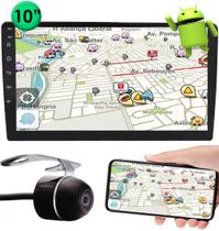 Multimídia H-Tech 2 Din Android HT-9610 10" Polegadas Espelhamento GPS Bluetooth USB + Câmera de Ré