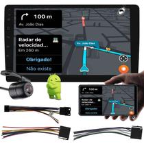 Multimídia H-Tech 2 Din Android HT-9623CA 9" Polegadas Android Auto Car Play Espelhamento GPS Bluetooth USB + Câmera de Ré