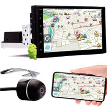 Multimídia H-Tech Android HT-6722 Espelhamento GPS Bluetooth USB SD Card + Câmera de Ré