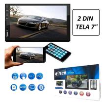 Multimídia H-Tech Espelha Mp5 2Din 7 Pol Usb Aux Bt Sd Card Multimídia H-Tech Espelha Mp5 2Din 7 Pol Usb Aux Bt Sd Card