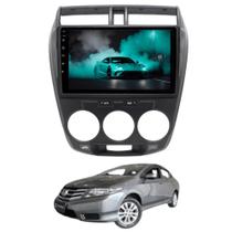 Multimídia Honda City 2009 2010 2011 2012 2013 2014 Ar Analógico Tela de 9 QLED 2GB 64GB Android Carplay + Cãmera de ré