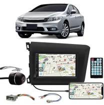 Multimídia Honda Civic 2012 2013 2014 2015 2016 Espelhamento Bluetooth USB SD Card + Moldura + Câmera Borboleta + Chicote + Adaptador de Antena + Inte