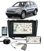 Multimídia Honda CRV 2007 2008 2009 2010 2011 Espelhamento Bluetooth USB SD Card + Moldura + Câmera Borboleta + Chicote + Adaptador de Antena + Interf