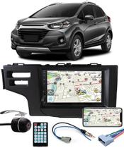 Multimídia Honda WR-V Espelhamento Bluetooth USB SD Card + Moldura + Câmera Borboleta + Chicote + Adaptador de Antena