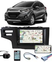 Multimídia Honda WR-V Espelhamento Bluetooth USB SD Card + Moldura + Câmera Borboleta + Chicote + Adaptador de Antena + Interface