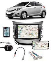 Multimídia Hyundai Hb20 Hb20X Hatch/Sedan até 2019 Espelhamento Bluetooth USB SD Card + Moldura + Câmera Borboleta + Chicote + Adaptador de Antena - E-Tech / H-Tech