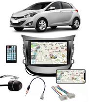 Multimídia Hyundai Hb20 Hb20X Hatch/Sedan até 2019 Espelhamento Bluetooth USB SD Card + Moldura + Câmera Borboleta + Chicote + Adaptador de Antena + I