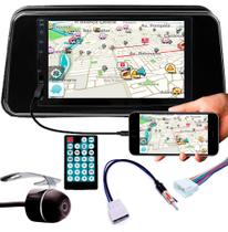 Multimídia Kicks PCD Espelhamento Bluetooth USB SD Card + Moldura + Chicotes + Câmera Ré