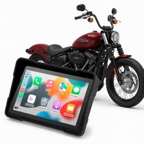 Multimídia Moto 5 Pol Mp5 Harley-Davidson Street Bob 2010 a 2026 Carplay e Android Auto Bluetooth Sem Fio À Prova Dágua