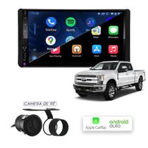 Multimídia MP10 CarPlay e Android Auto Ford F250 com Tv