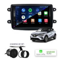 Multimídia MP10 CarPlay e Android Auto Renault Captur com Tv