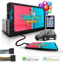 Multimidia Mp5 1din/2din Carplay Android Espelha Bt Celta