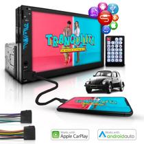 Multimidia Mp5 1din/2din Carplay Android Espelha Bt Fusca