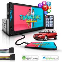 Multimidia Mp5 1din/2din Carplay Android Espelha Bt Gol