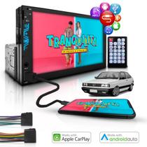 Multimidia Mp5 1din/2din Carplay Android Espelha Bt Gol Quadrado