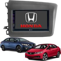 Multimídia Mp5 2 Din Honda Civic 2012/16 Moldura + Câmera Ré