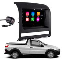 Multimídia MP5 7" Pol. Palio Siena Strada Idea Palio Weekend CarPlay/Android Moldura Câmera de Ré