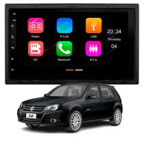 Multimídia MP5 7" Polegadas VW Polo Golf Fox Crossfox Bora CarPlay/Android Moldura Câmera de Ré
