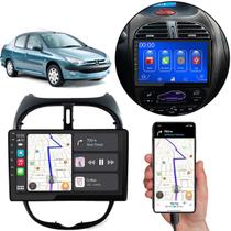 Multimidia MP5 9" Peugeot 206 2000-2010 CarPlay/Android-Auto + Câmera de Ré e Moldura Painel