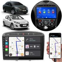 Multimidia MP5 9" Peugeot 308 408 2012-2019 CarPlay/Android-Auto + Câmera de Ré e Moldura Painel