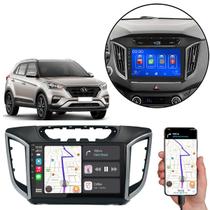 Multimídia MP5 Creta 2016 17 18 19 20 2021 9 Polegadas Android-Auto/CarPlay Bluetooth FM USB