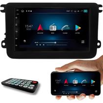 Multimídia Mp5 Espelhamento Moldura Preta 2din Novo Fusca