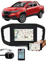 Multimídia MP5 Fiat Strada 2020 2021 2022 2023 7" Polegadas Espelhamento Bluetooth USB SD Card + Interface Volante + Câmera de Ré