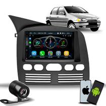 Multimídia MP5 Roadstar 7 Bluetooth USB Com CarPlay e Android Auto S/Fio Moldura Palio Siena Strada Weekend G1 Câmera Ré