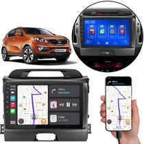 Multimídia MP5 Sportage 2011-12-13-14-15-16 9 Polegadas Bluetooth FM USB + Android-Auto/CarPlay - Comando De Voz via Google e Siri