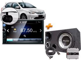 Multimídia Mp5 Toyota Etios + Câmera + Moldura + Caixa trio + Modulo Taramps