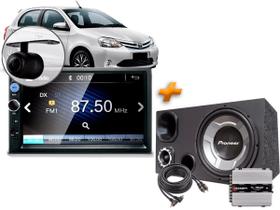 Multimídia Mp5 Toyota Etios + Câmera + Moldura + Caixa trio + Modulo Taramps