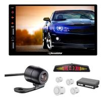 Multimídia Plus CarPlay Roadstar Full Touch 7" Capacitiva + Câmera De RéUniversal + Sensor de Estacionamento
