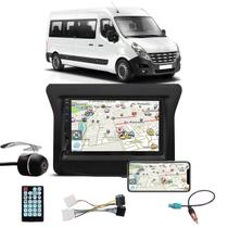 Multimídia Renault Master 2010 em Diante Espelhamento Bluetooth USB SD Card + Moldura + Câmera Borboleta + Chicote + Adaptador de Antena
