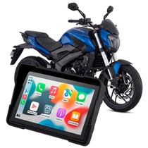 Multimídia Tela 5pol Mp5 Para Motos Bajaj Dominar 200 400 Pulsar N250 NS200 Com Carplay e Android Auto Bluetooth Sem Fio