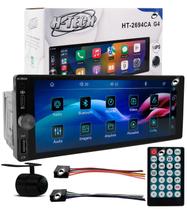 Multimídia Traseira 1 Din 6.8 HT2694CA Android Auto Car Play HtecH Câmera de Ré