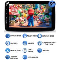 Multimídia Traseira 1 Din 9" Tela Rotativa Flutuante 2Gb Ram 32Gb H-Tech - HT-9290CA