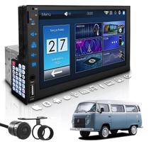 Multimídia Universal Mp5 Bt 1 Din 7 Espelha Dvd Câm Volks Kombi