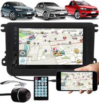 Multimídia Vw Gol Saveiro Voyage G7 G8 2017 À 2021 Espelhamento Bluetooth USB SD Card + Moldura + Câmera Ré