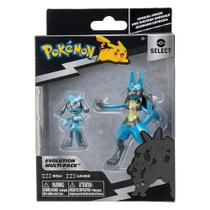 Multipack Evolução Figuras Select Edition Boneco Pokemon Riolu e Lucario