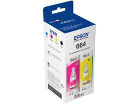 Multipack refil tinta epson t664 preto e coloridos - l355 / 395 / 495