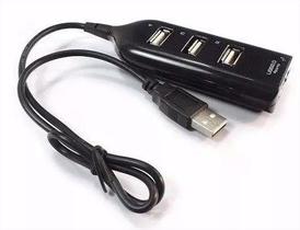 Multiplicador de Porta USB 2.0 Hub 4 Canais Para Diversas Marcas de Notebook e Computador Mesa