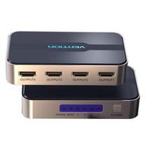 Multiplicador de Telas Splitter 1 p/ 4 Telas HDMI 4K Vention