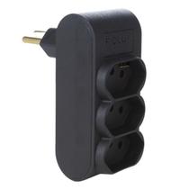 Multiplicador de Tomadas 3 Saídas 2P+T 10A 250V~ Preto