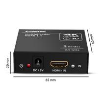 Multiplicador De Vídeo HDMI 4K Com 2 saídas Comtac 9285