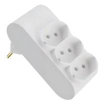 Multiplicador Tomadas 3 Saídas 2P+T 10A Branco Pro Multiplicador Tomadas 3 Saídas 2P+T 10A Branco Pro