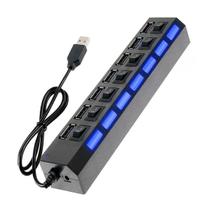 Multiplicador Usb Hub 7 Portas 2.0 480mbps Fonte Compacto Multiplicador Usb Hub 7 Portas 2.0 480mbps Fonte Compacto