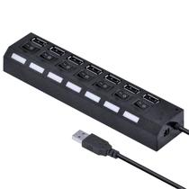 Multiplicador Usb Hub 7 Portas 2.0 480mbps Fonte Compacto Multiplicador Usb Hub 7 Portas 2.0 480mbps Fonte Compacto