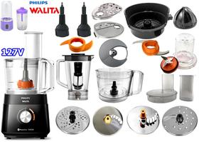 Multiprocessador 1000w 127v acompanha 21 Itens com 2 Anos de Garantia cortesia mini blender